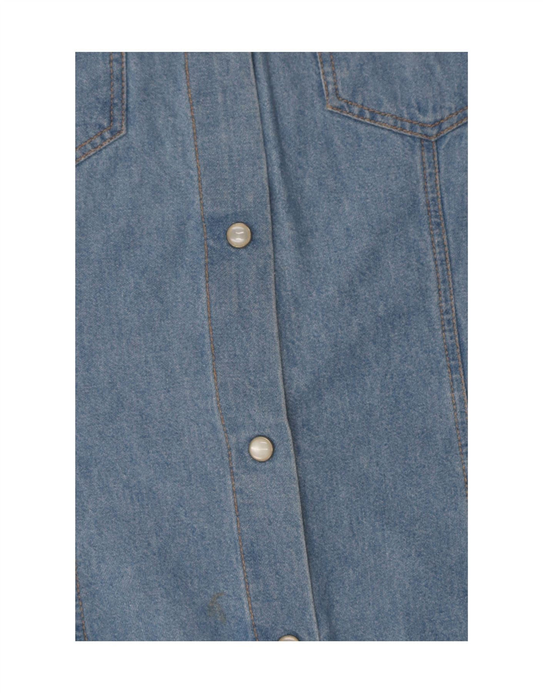 Et Chemise En Jean Sans Manches IT 46 Large Bleu Coton Femme