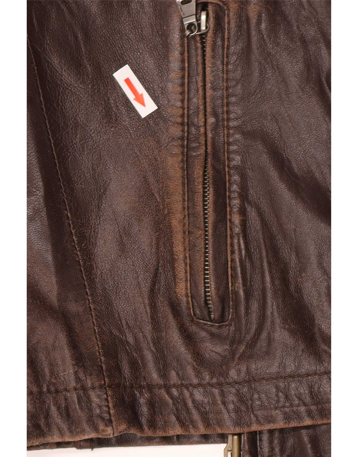 In Extenso Veste en cuir pour homme UK 40 Large Marron