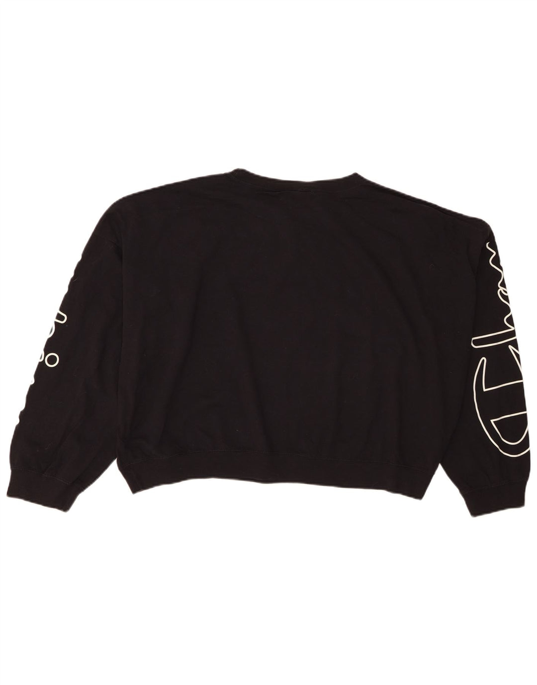 Champion Sweat-shirt graphique surdimensionné pour femme UK 14 Noir moyen