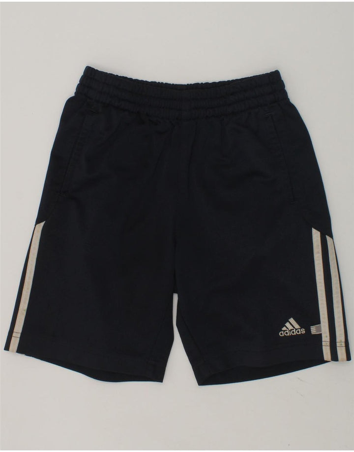 ADIDAS Boys Sport Shorts 7-8 Years Navy Blue Polyester | Vintage Adidas | Thrift | Second-Hand Adidas | Used Clothing | Messina Hembry 