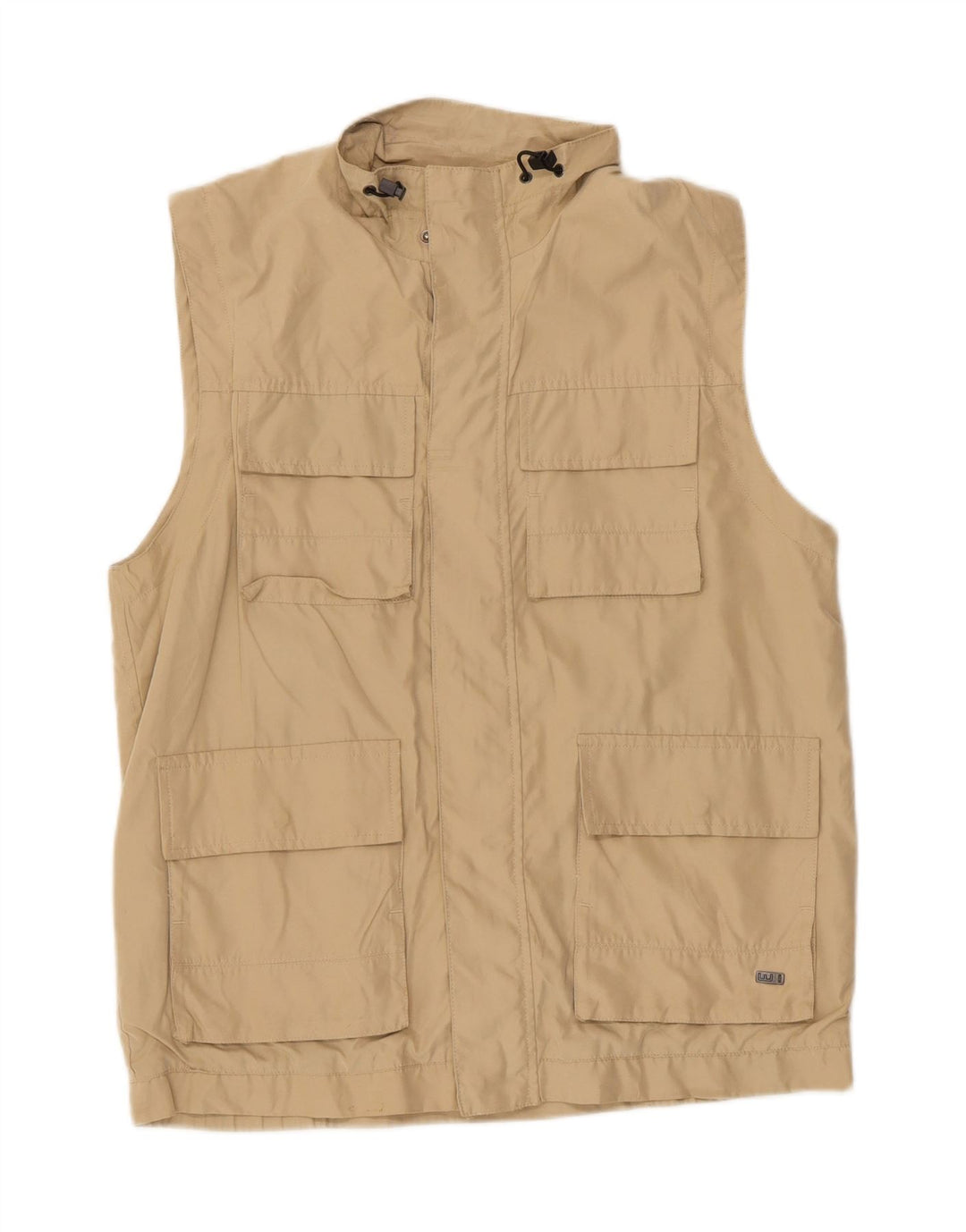 WAMPUM Gilet utilitaire pour hommes UK 38 Polyester beige moyen