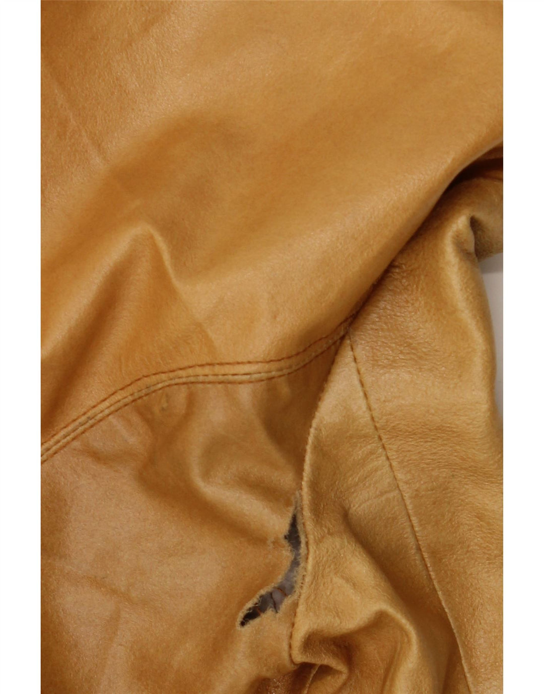 VINTAGE Womens Leather Coat UK 10 Small Brown Leather Vintage Vintage and Second-Hand Vintage from Messina Hembry 