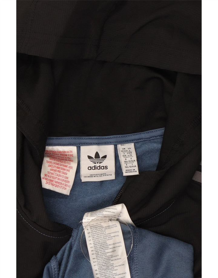 Adidas Veste de Survêtement Garçon 13-14 Ans Bleu Colorblock Polyester