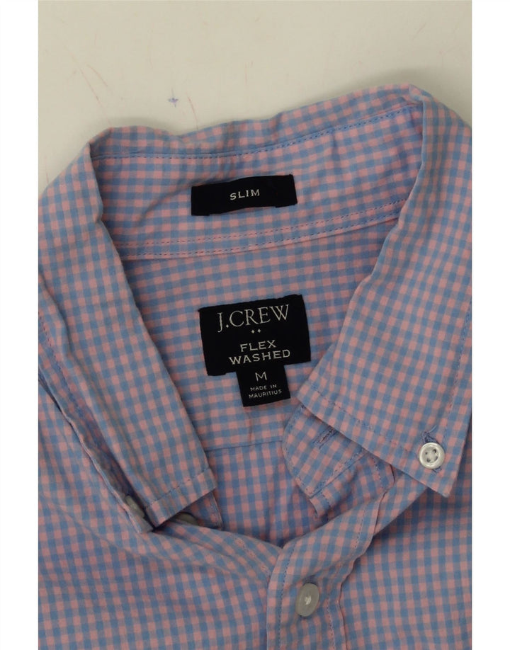 J. CREW Mens Flex Slim Shirt Medium Blue Gingham Cotton Vintage J. Crew and Second-Hand J. Crew from Messina Hembry 