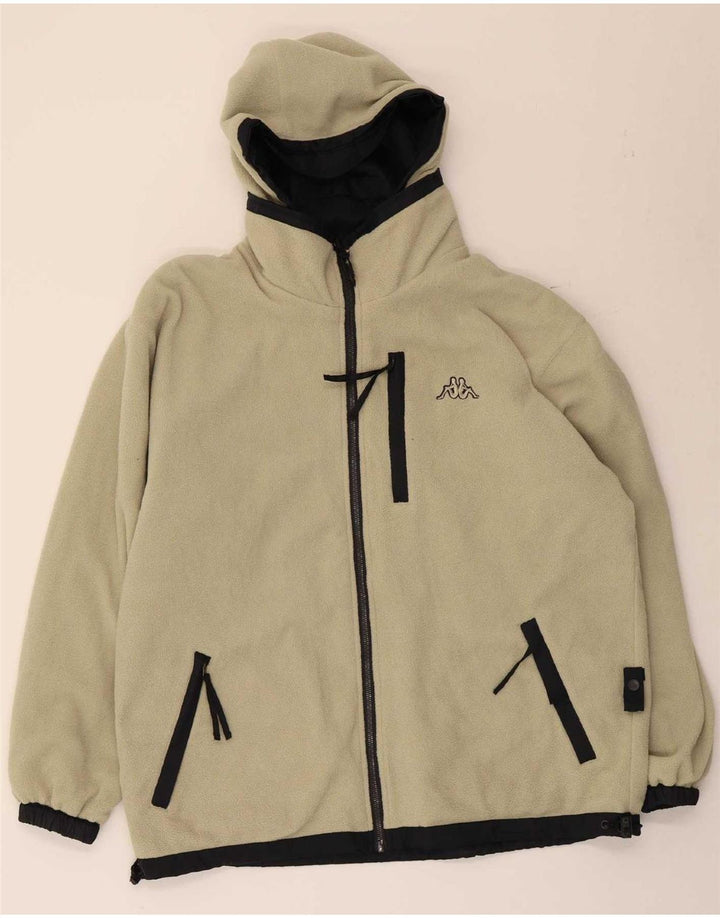 Kappa Veste réversible à capuche pour homme UK 36 Small Noir Polyester
