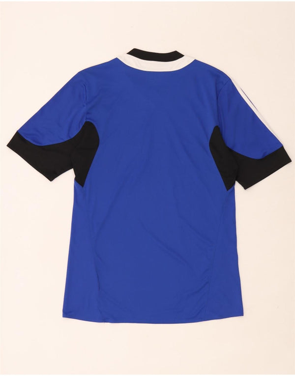 Adidas Hommes Climacool T-Shirt Top UK 40/42 Bleu Moyen Colourblock
