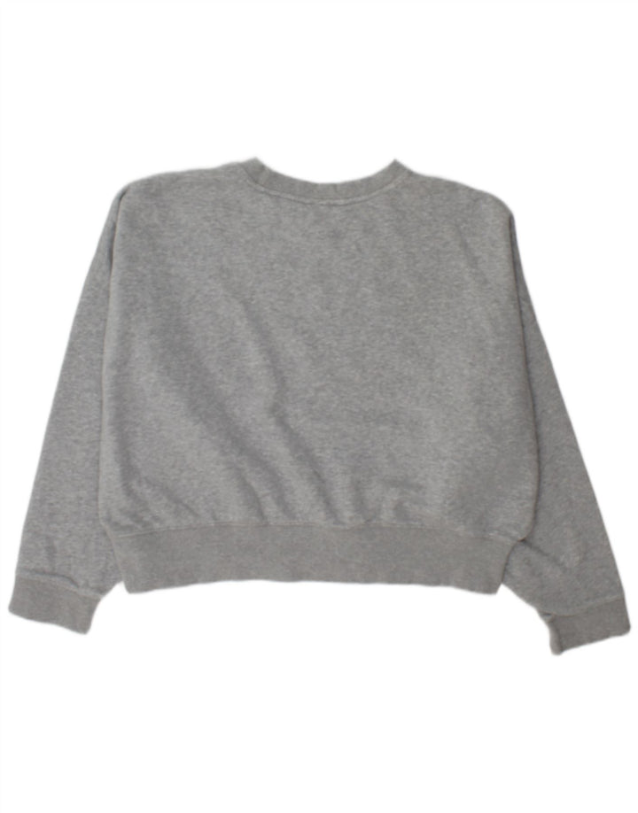 Adidas Sweat-shirt surdimensionné pour femme UK 14 Grand coton gris