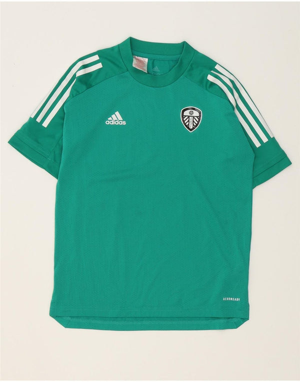 ADIDAS Garçons Leeds United Football Club T-Shirt Top 11-12 ans Vert
