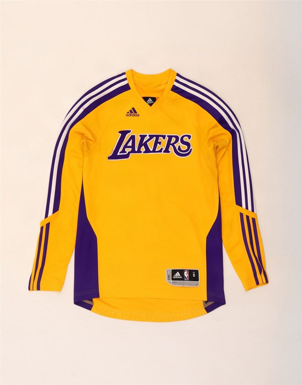 Adidas Haut à manches longues Lakers Graphic pour homme Jaune Small Colorblock