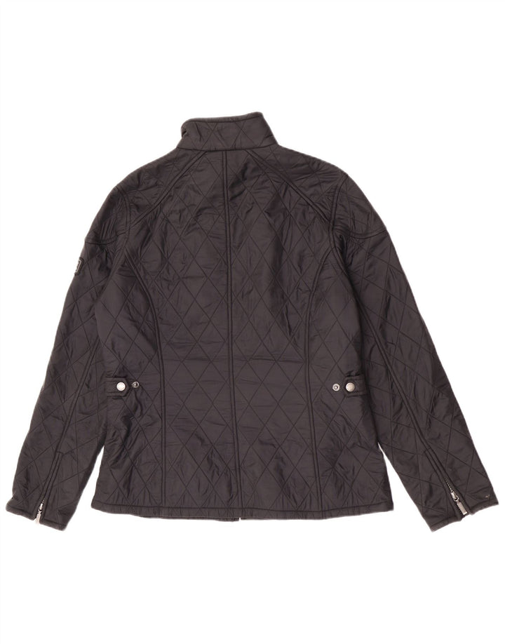Barbour Veste matelassée pour femme UK 12 Medium Noir Polyamide
