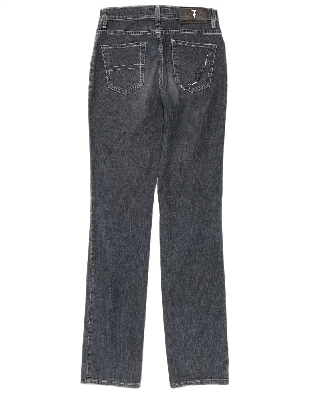 Trussardi Femme Jean Droit W26 L33 Bleu Marine Coton