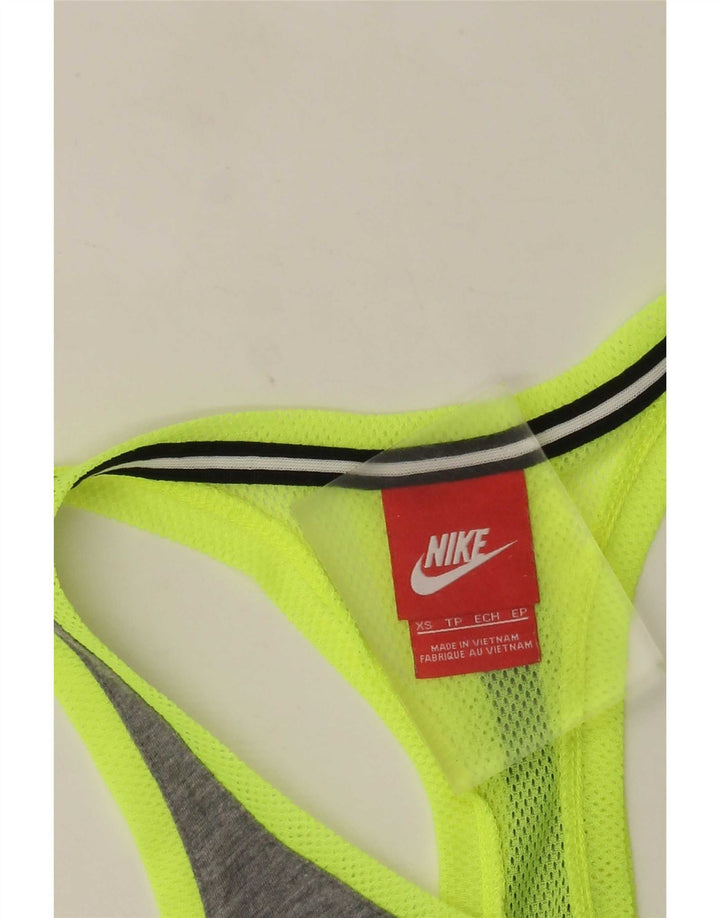 Nike Débardeur Femme UK 6 XS Gris Colorblock