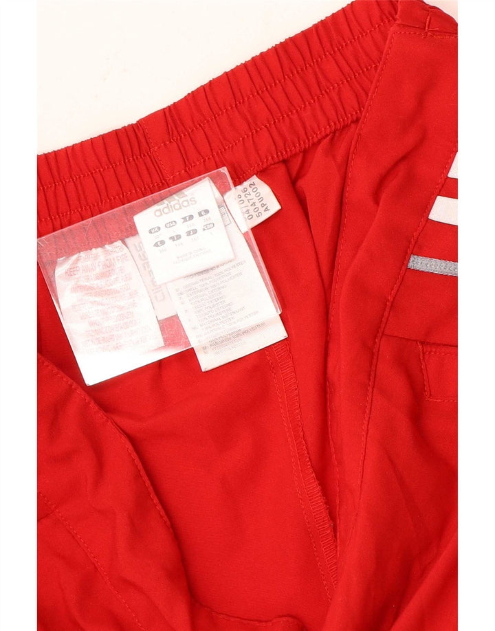 Adidas Garçon Climalite Graphic Sport Short 13-14 ans Rouge Polyester