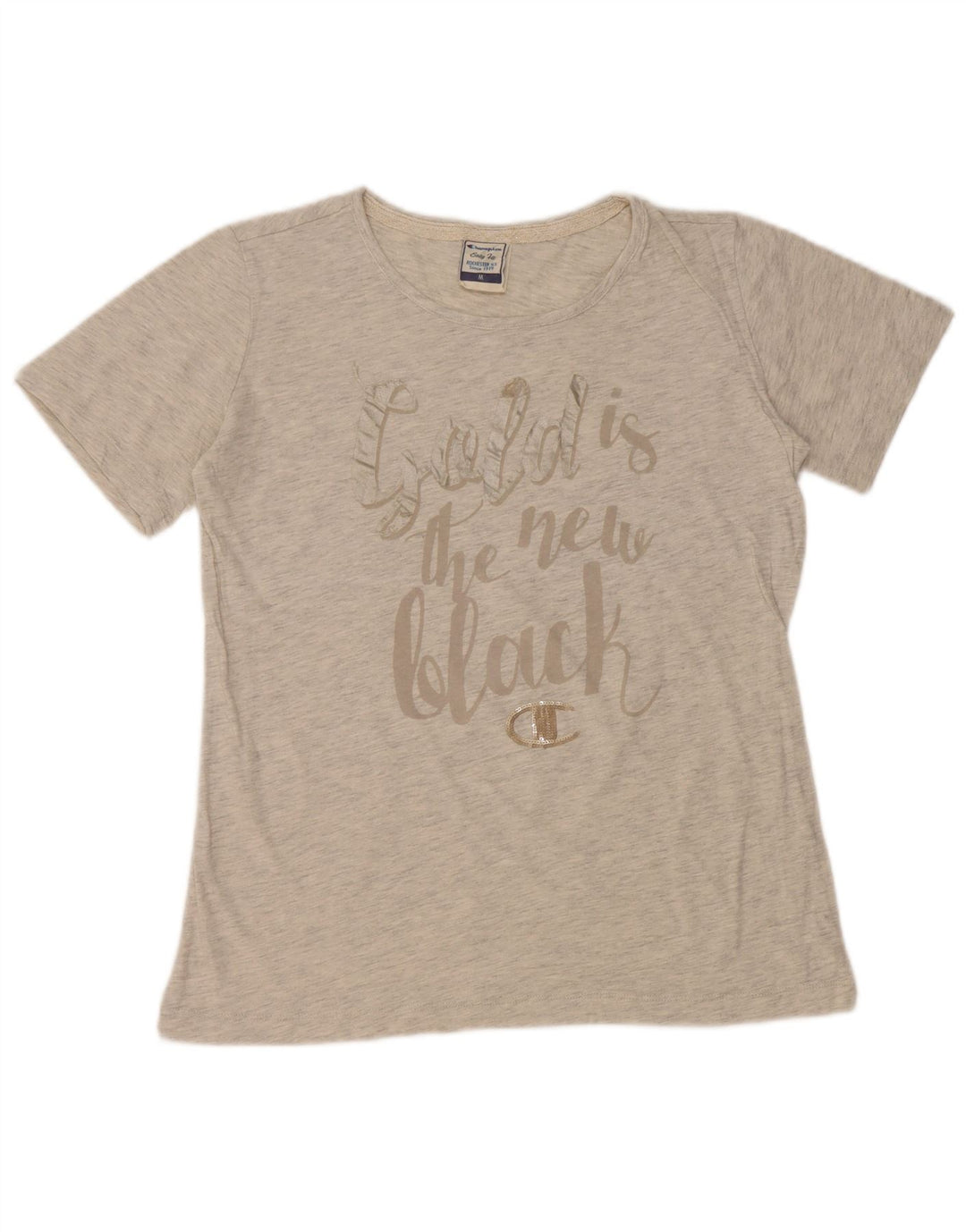 CHAMPION T-shirt graphique pour femme UK 12 Gris moyen
