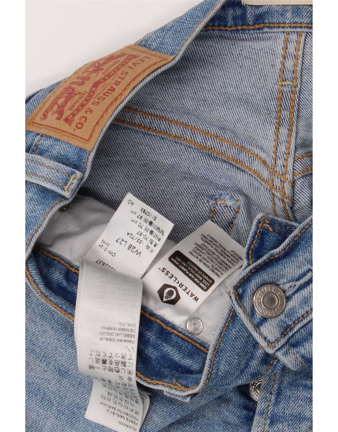Levi's Jean Droit Ribcage Homme W28 L27 Bleu Coton