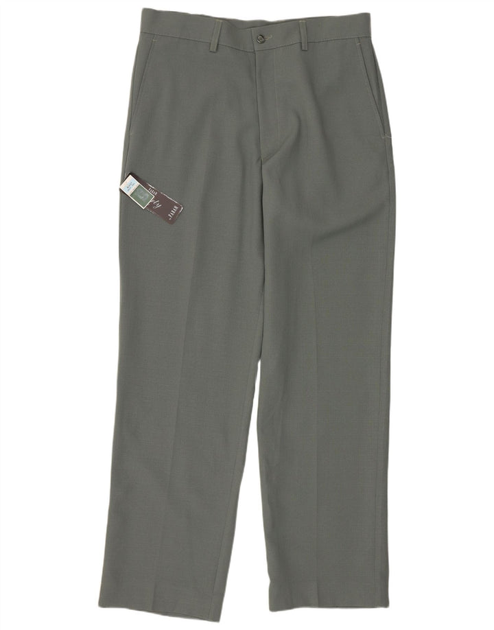 Farah Pantalon décontracté droit femme W34 L31 Vert Polyester