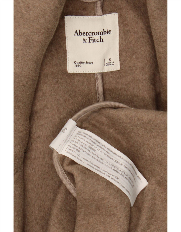 Abercrombie & Fitch Manteau surdimensionné pour femme UK 10 Petit polyester beige