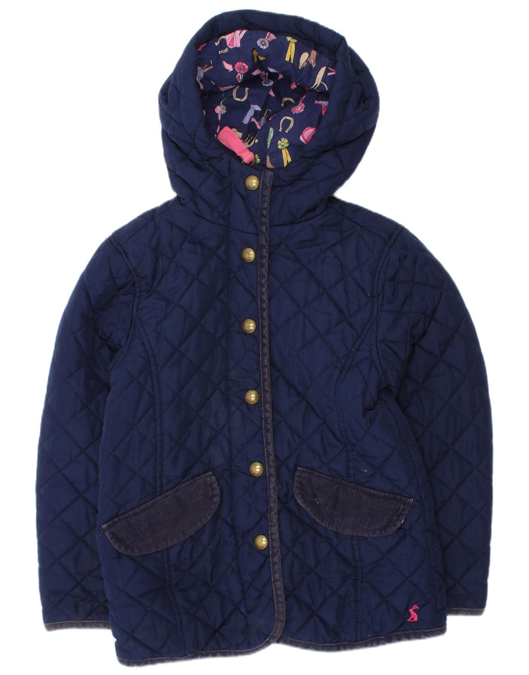 Joules Veste matelassée à capuche fille 5-6 ans Bleu marine Polyester