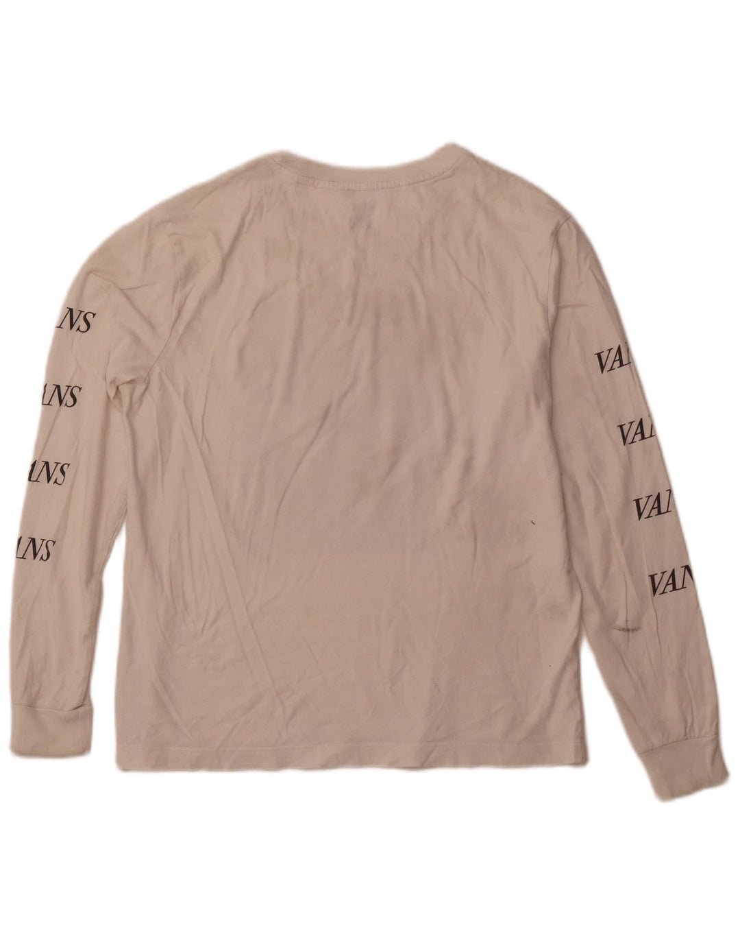 VANS Womens Graphic Top Long Sleeve UK 14 Medium White