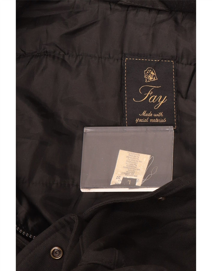 FAY Veste utilitaire pour homme UK 40 Large Noir Coton