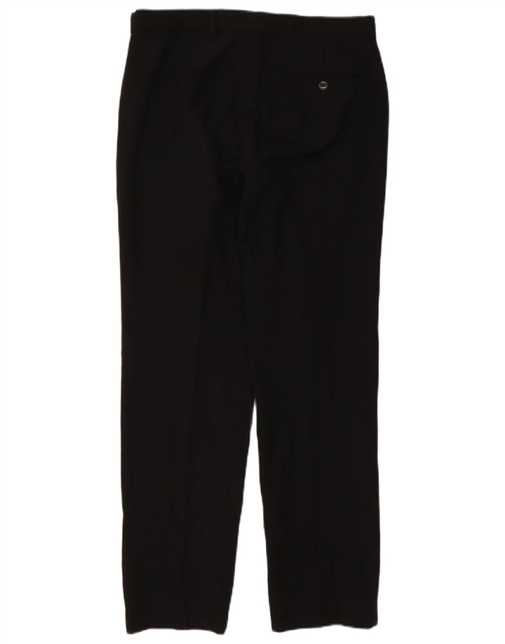 Marks & Spencer Pantalon de costume droit pour homme W32 L31 Noir Polyester