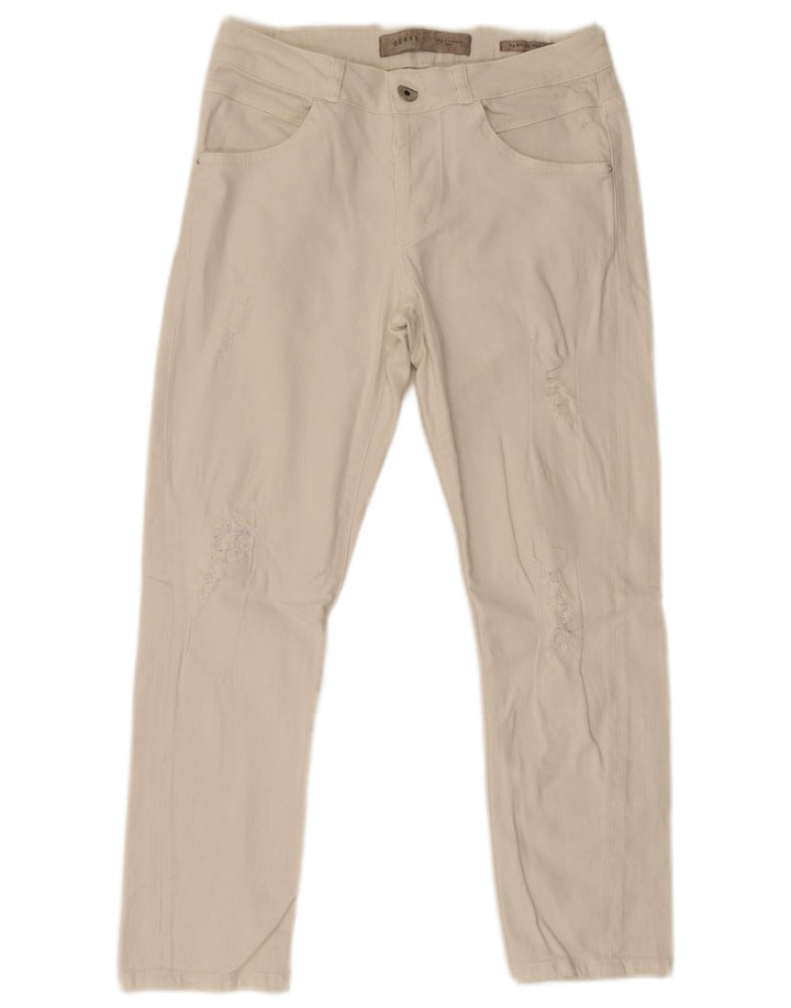 Guess Jean Slim Femme W27 L26 Coton Blanc
