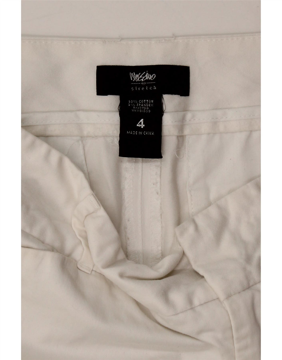MOSSIMO Womens Straight Cropped Trousers US 4 Small W32 L22 White Cotton Vintage Mossimo and Second-Hand Mossimo from Messina Hembry 
