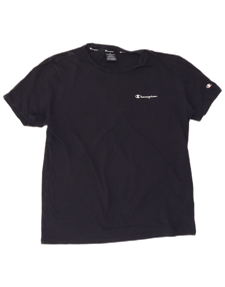 CHAMPION T-Shirt Homme Haut Large Bleu Marine Coton