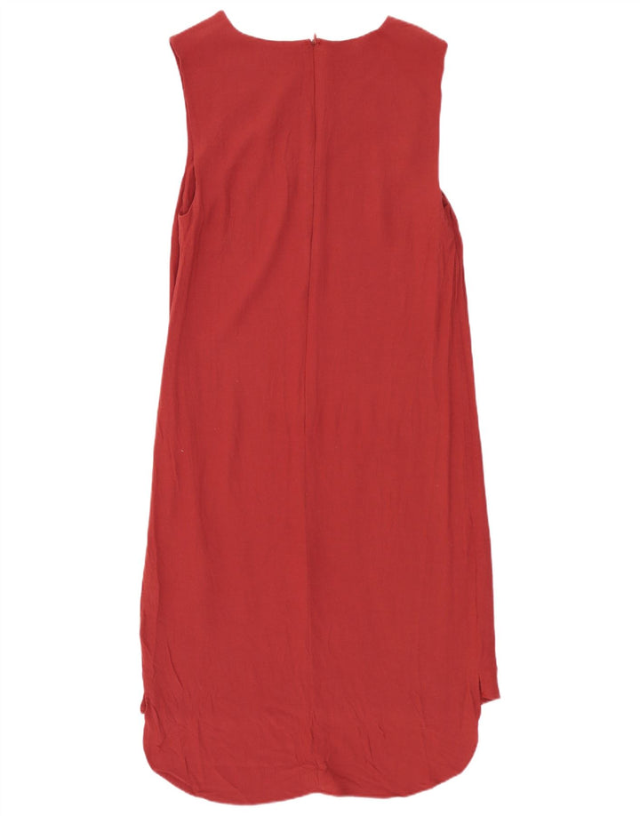 Marks & Spencer Robe droite sans manches pour femme UK 10 Petite viscose rouge