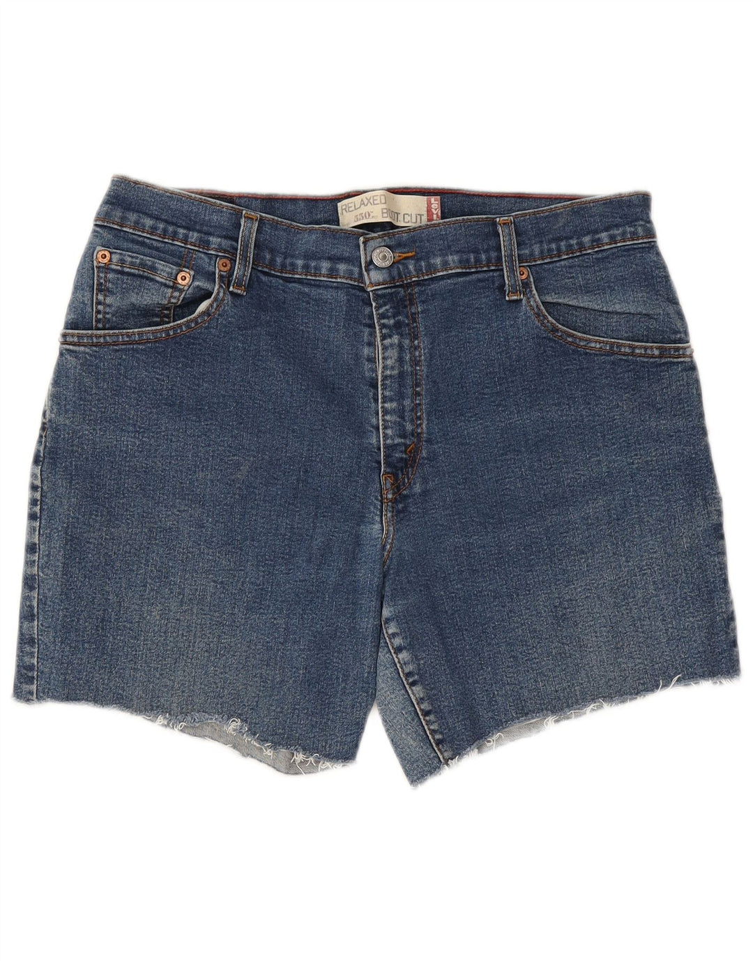 LEVI'S Short en jean coupe décontractée 550 pour femme US 14 XL W32 Bleu coton
