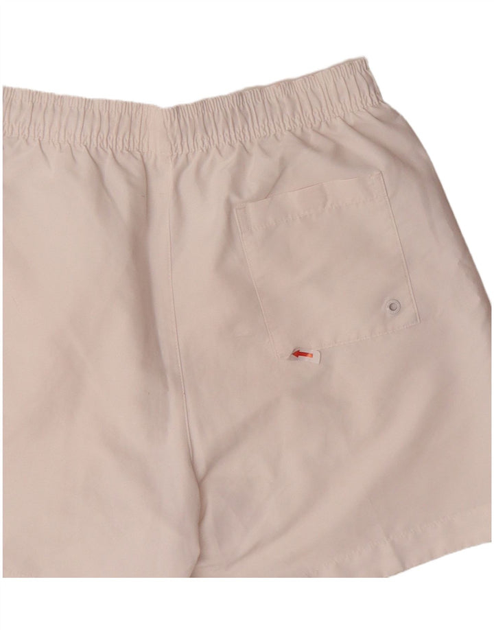 Calvin Klein Short de bain graphique pour homme Petit Blanc Polyester