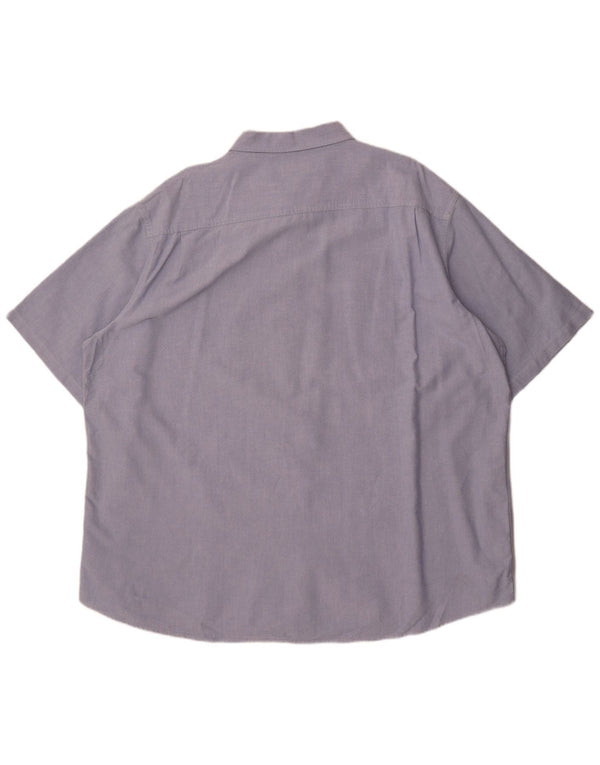 Marks & Spencer Chemise à manches courtes pour homme 2XL Bleu Coton