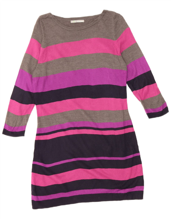 Marks & Spencer Robe pull pour femme UK 12 Medium Multicolore Rayé