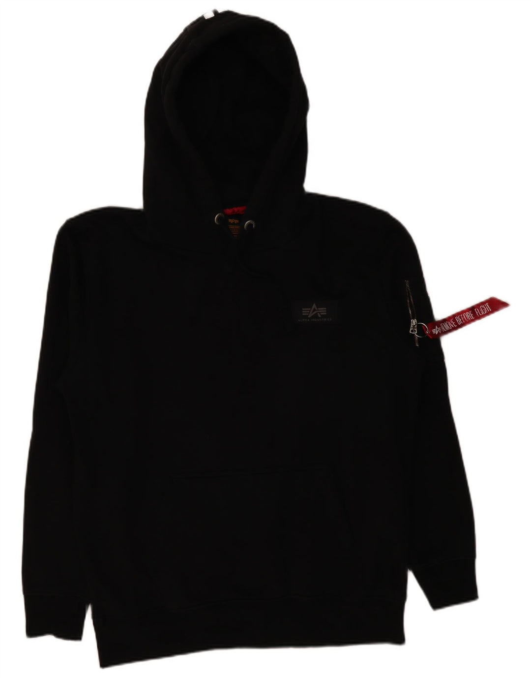 ALPHA INDUSTRIES Pull à capuche graphique pour homme XL en coton noir