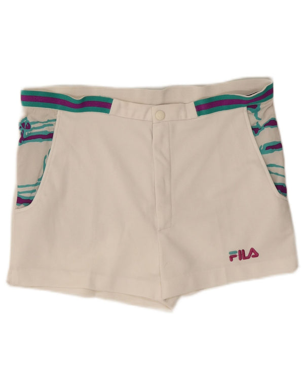 Fila Short Chino Homme IT 48 Medium W33 Blanc Rayé