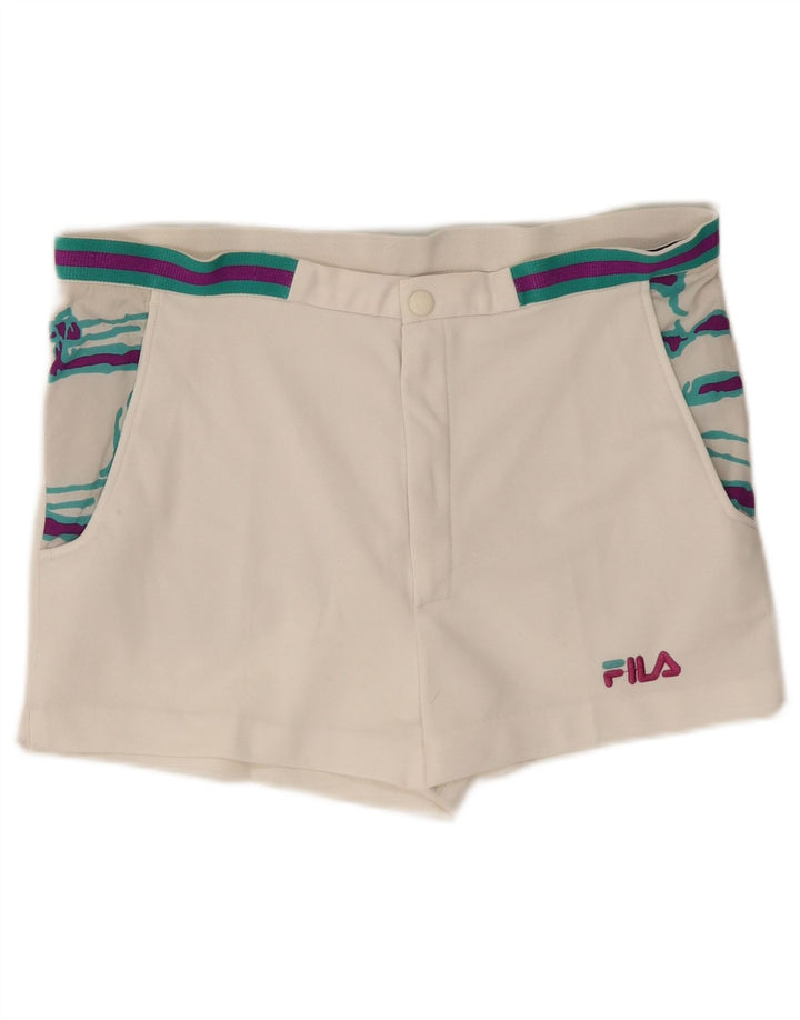 Fila Short Chino Homme IT 48 Medium W33 Blanc Rayé