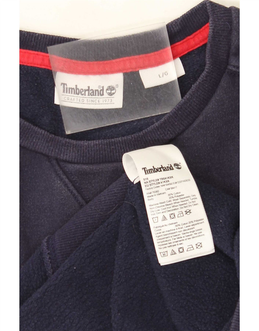 Timberland Sweat-shirt graphique pour homme en coton bleu marine Taille L