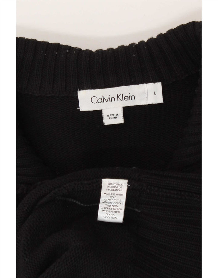 Calvin Klein Cardigan pour homme en coton noir Taille L