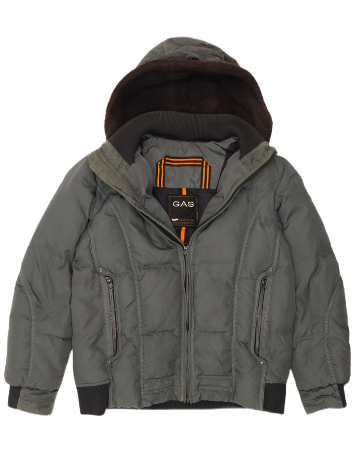 Gas Veste matelassée à capuche pour homme UK 40 Large Gris Polyamide