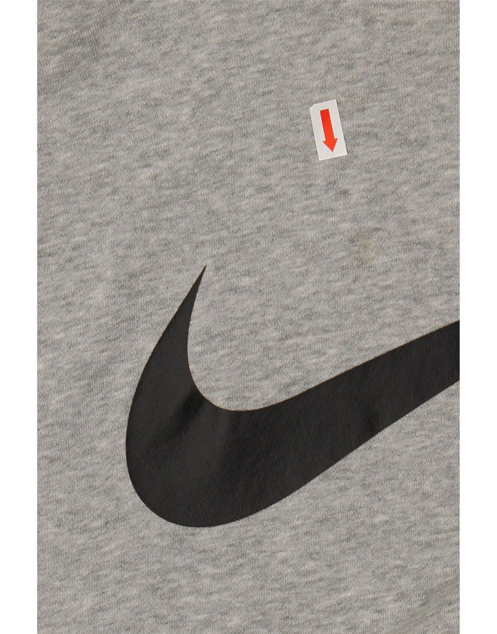 Nike Pull à capuche graphique en coton moucheté gris moyen pour homme