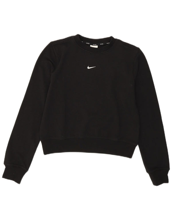 NIKE Sweat-shirt pour femme UK 6 XS Noir Polyester