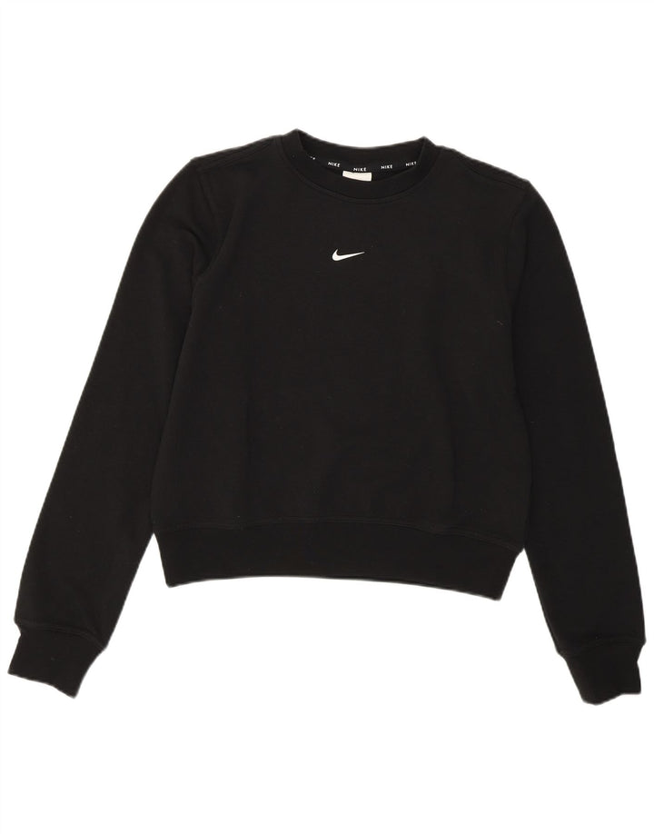 NIKE Sweat-shirt pour femme UK 6 XS Noir Polyester