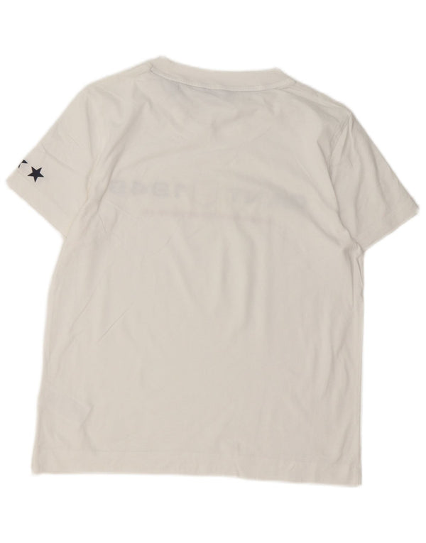 Gant T-Shirt Graphique Femme UK 12 Coton Blanc Moyen