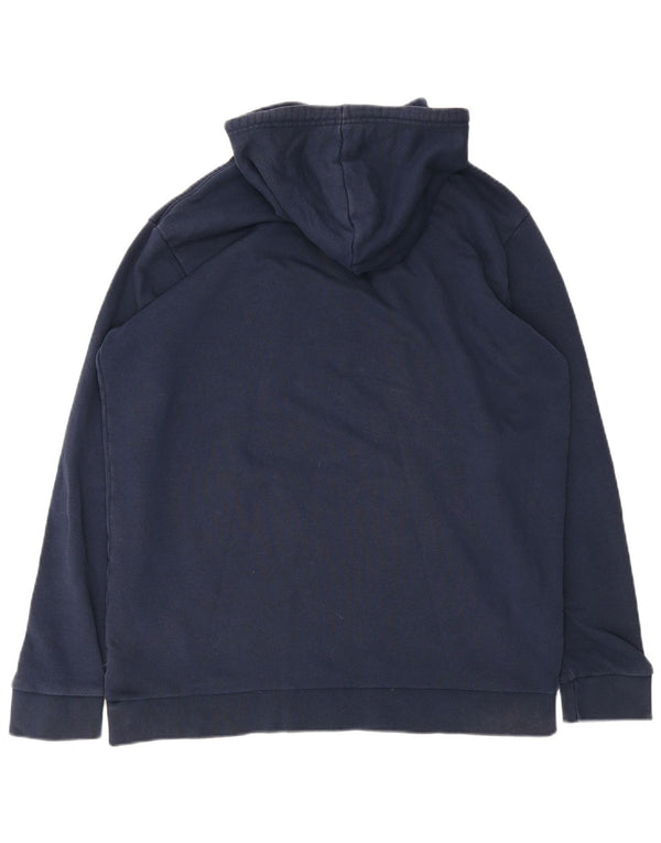 Adidas Pull à capuche graphique pour homme XL en coton bleu marine