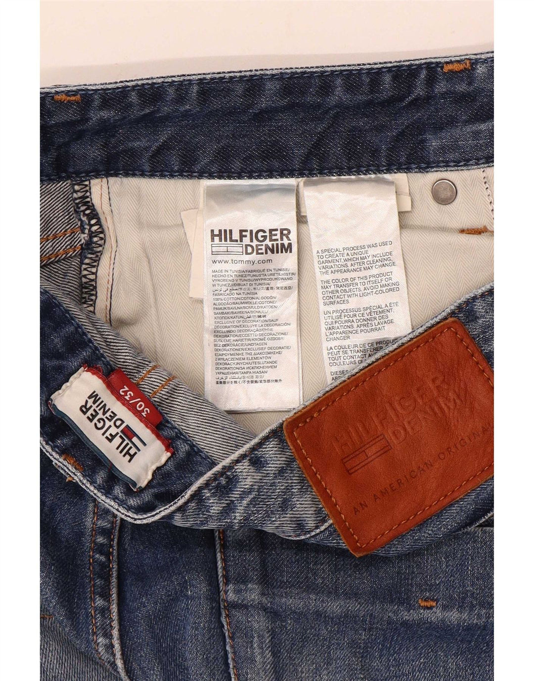 Tommy Hilfiger Jean Slim Homme W30 L32 Bleu Coton