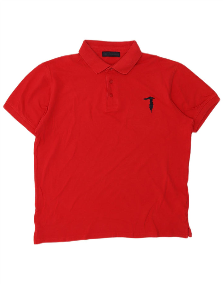 TRUSSARDI Polo Homme Large Rouge Coton