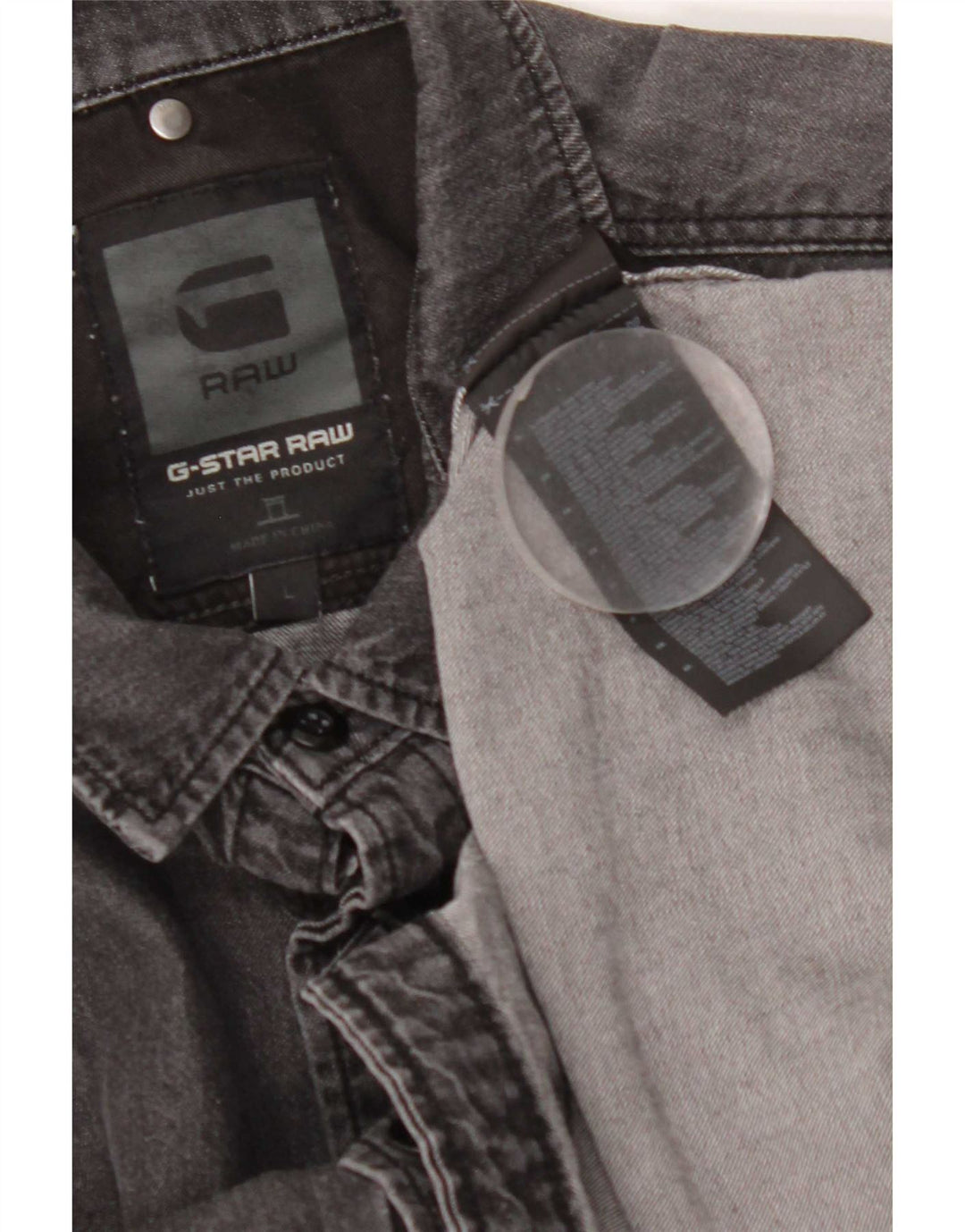 G-Star Chemise en Jean Large Gris Coton Homme