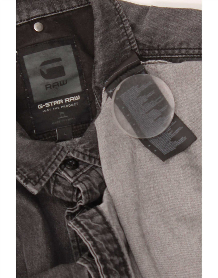 G-Star Chemise en Jean Large Gris Coton Homme