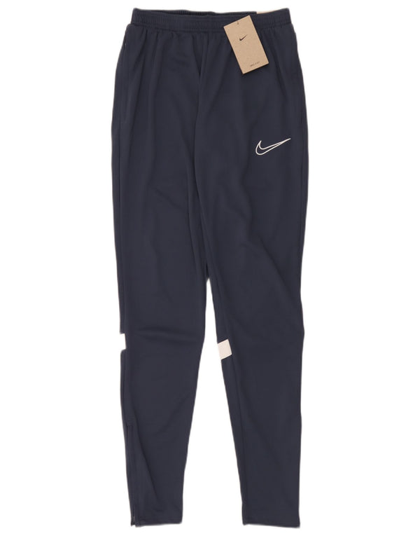 Nike Pantalon de survêtement Dri Fit pour homme Taille S Bleu marine Colorblock Polyester