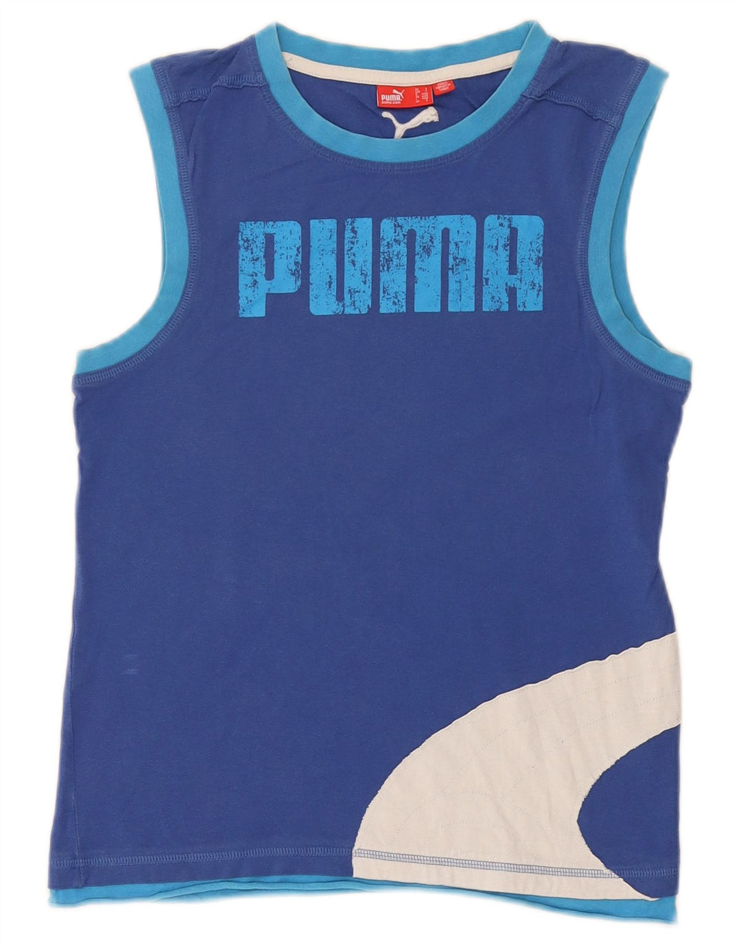 Puma Débardeur Graphic Homme Bleu Small Colorblock Cotton